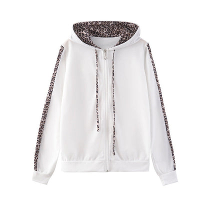 ⏰ Seasonal changeover sale: 50% off – quality at half the price! ✨Women's Leopard Print Long Sleeve Zipper Sweatshirt and Pants Set