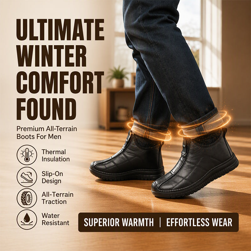 ⏰ Seasonal changeover sale: 50% off – quality at half the price! ✨Men's Plush-Lined Non-Slip Walking Shoes