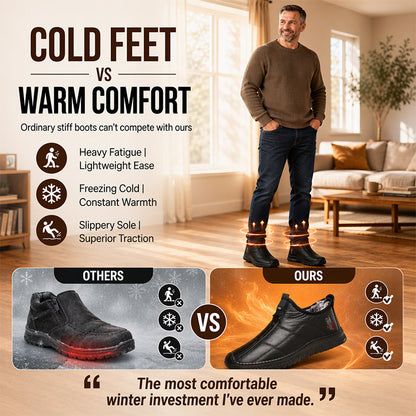 ⏰ Seasonal changeover sale: 50% off – quality at half the price! ✨Men's Plush-Lined Non-Slip Walking Shoes