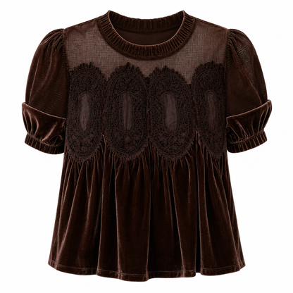 ✨Limited stock available, don’t miss out!🎉Women's Solid Short Sleeve Top with Ruffle Collar