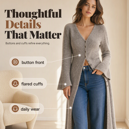 ✨Limited stock available, don’t miss out!🎉Women's Knit Long Open Front Cardigan
