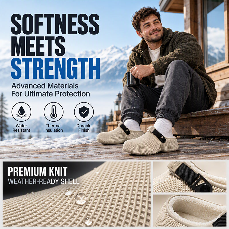 Men's Winter Warm Plush-Lined Slippers