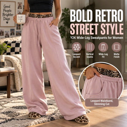 ⏰ Ultimo Giorno di Saldi – SCONTO 50% ✨Women's Casual Leopard Print Patchwork Sweatpants
