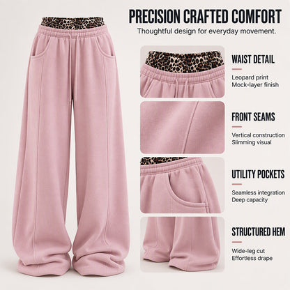 ⏰ Ultimo Giorno di Saldi – SCONTO 50% ✨Women's Casual Leopard Print Patchwork Sweatpants