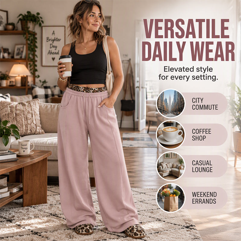 ⏰ Ultimo Giorno di Saldi – SCONTO 50% ✨Women's Casual Leopard Print Patchwork Sweatpants