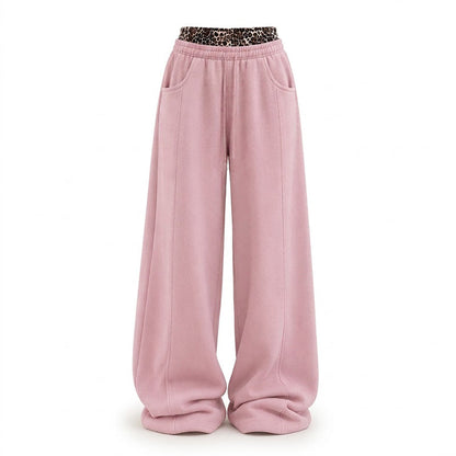 ⏰ Ultimo Giorno di Saldi – SCONTO 50% ✨Women's Casual Leopard Print Patchwork Sweatpants