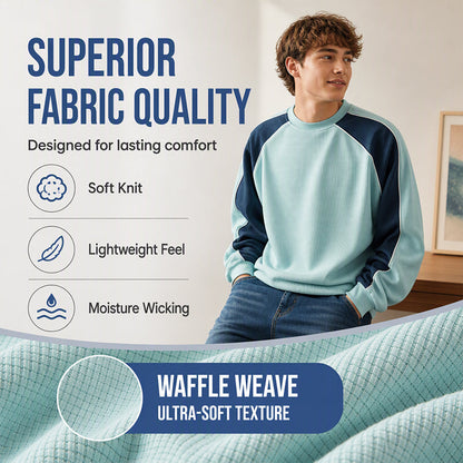 Men's Color-Block Loose-Fit Sweatshirt
