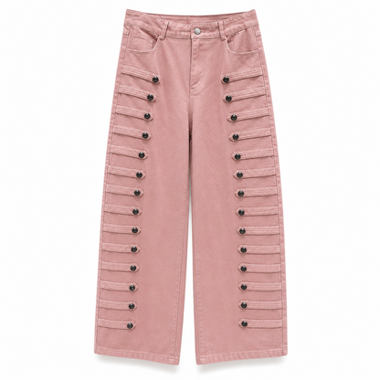 Women's Retro High Waisted Curved Leg Jeans