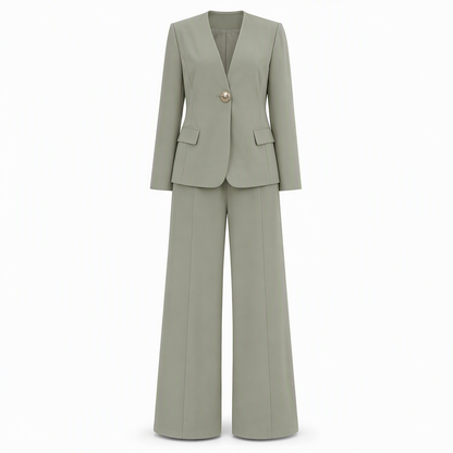 💖Black Friday Mega Deal – 50% off!💖Elegant Two-Piece Suit Set with Tailored Blazer and Relaxed Wide-Leg Trousers