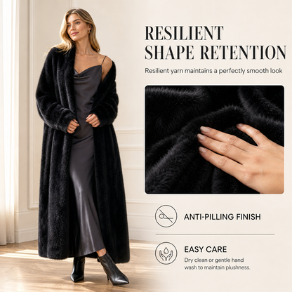 ⏰ Seasonal changeover sale: 50% off – quality at half the price! ✨Women's Faux Mink Fleece Long Cardigan Sweater Fluffy Oversized Knit Coat for Autumn and Winter