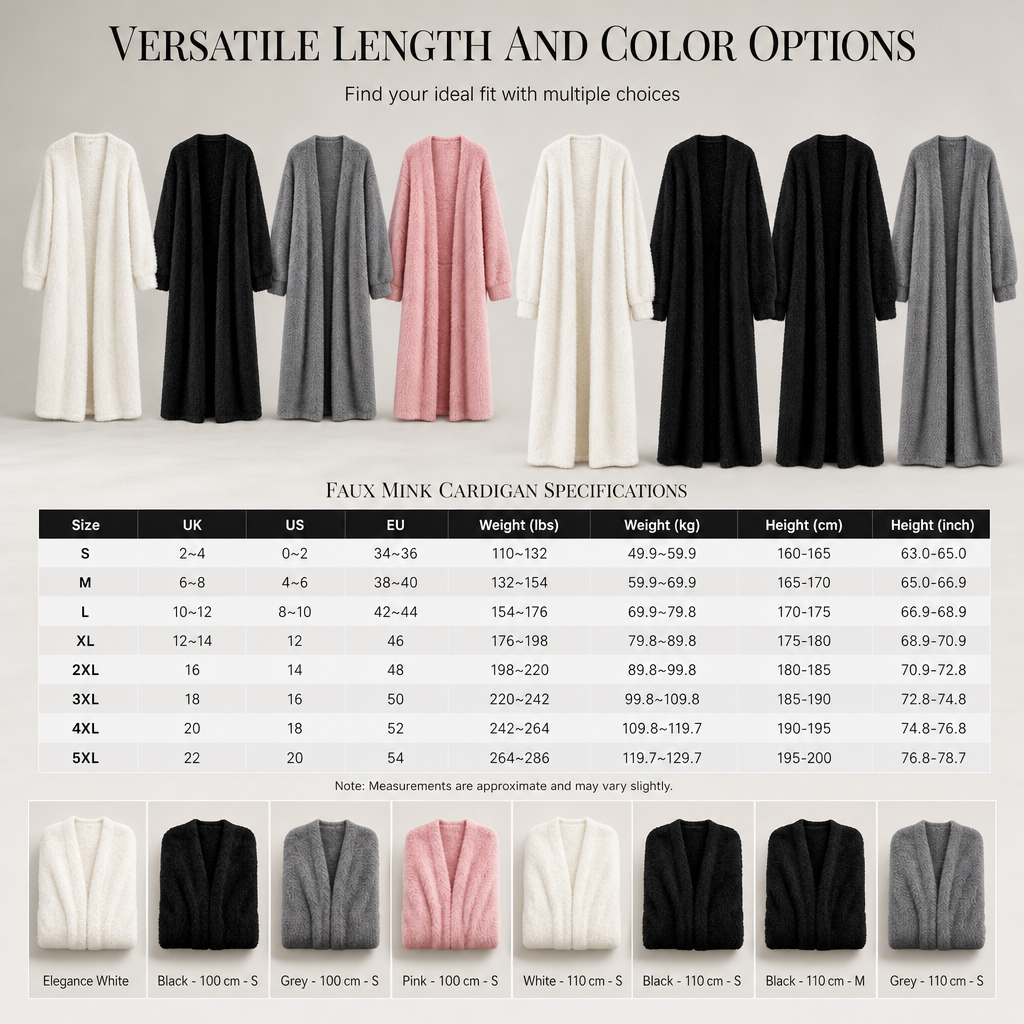⏰ Seasonal changeover sale: 50% off – quality at half the price! ✨Women's Faux Mink Fleece Long Cardigan Sweater Fluffy Oversized Knit Coat for Autumn and Winter