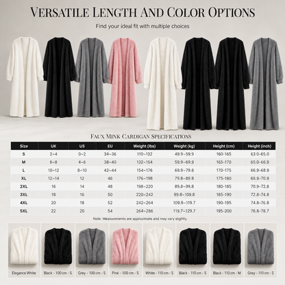 ⏰ Seasonal changeover sale: 50% off – quality at half the price! ✨Women's Faux Mink Fleece Long Cardigan Sweater Fluffy Oversized Knit Coat for Autumn and Winter