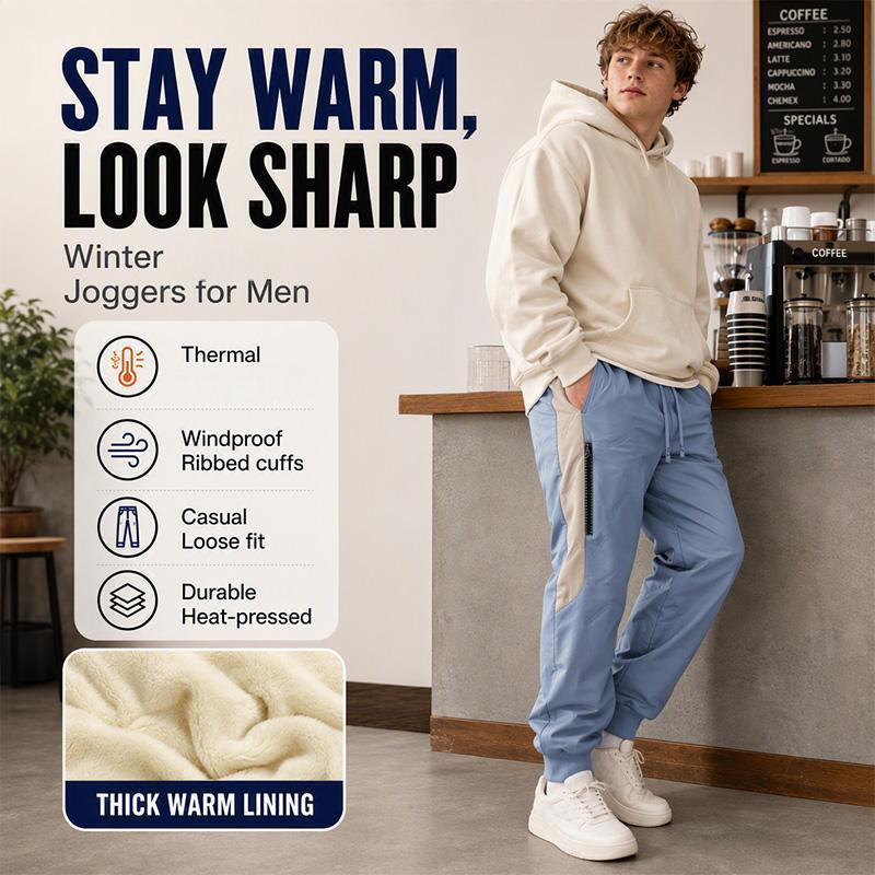 ⏰ Seasonal changeover sale: 50% off – quality at half the price! ✨Men's Windproof Thermal Pants with Elastic Cuffs