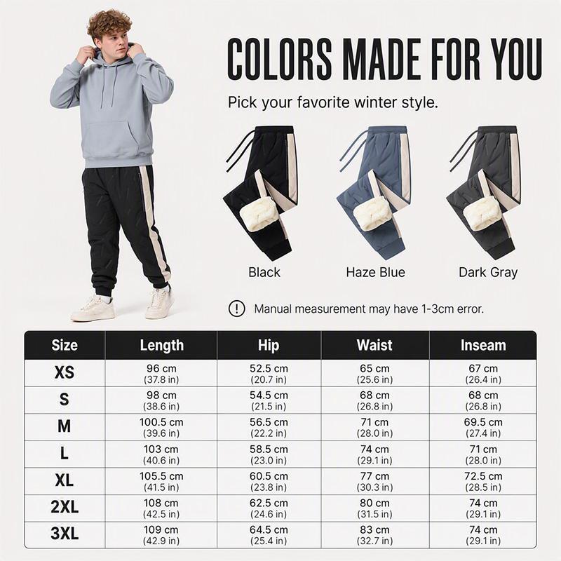 ⏰ Seasonal changeover sale: 50% off – quality at half the price! ✨Men's Windproof Thermal Pants with Elastic Cuffs