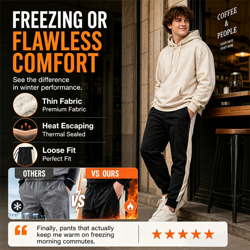 ⏰ Seasonal changeover sale: 50% off – quality at half the price! ✨Men's Windproof Thermal Pants with Elastic Cuffs