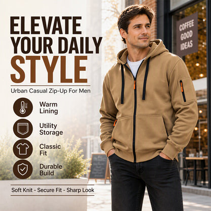 ⏰ Seasonal changeover sale: 50% off – quality at half the price! ✨Men's Casual Thermal Hooded Jacket