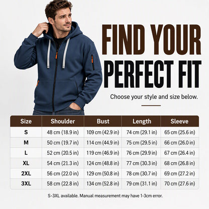 ⏰ Seasonal changeover sale: 50% off – quality at half the price! ✨Men's Casual Thermal Hooded Jacket