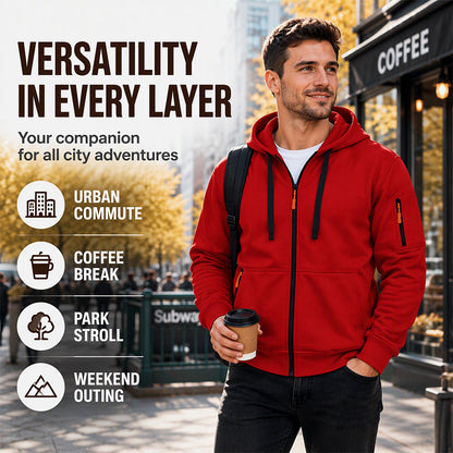 ⏰ Seasonal changeover sale: 50% off – quality at half the price! ✨Men's Casual Thermal Hooded Jacket