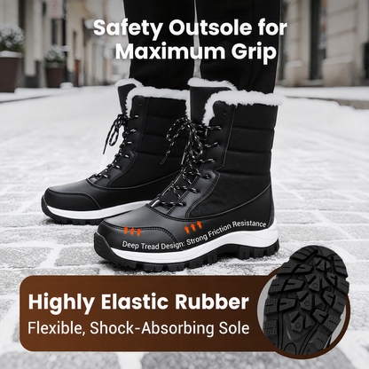 ⏰ Seasonal changeover sale: 50% off – quality at half the price! ✨Women's Waterproof Plush-Lined Mid-Calf Snow Boots