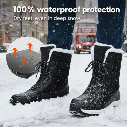 ⏰ Seasonal changeover sale: 50% off – quality at half the price! ✨Women's Waterproof Plush-Lined Mid-Calf Snow Boots