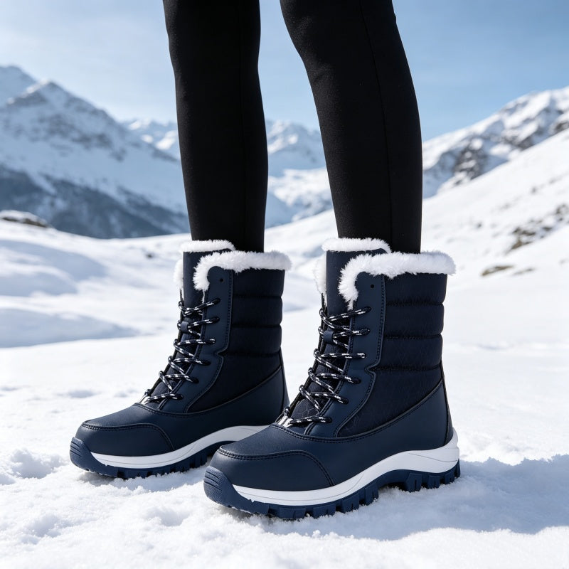 ⏰ Seasonal changeover sale: 50% off – quality at half the price! ✨Women's Waterproof Plush-Lined Mid-Calf Snow Boots