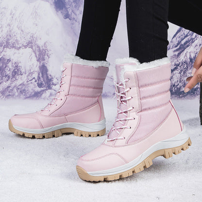 ⏰ Seasonal changeover sale: 50% off – quality at half the price! ✨Women's Waterproof Plush-Lined Mid-Calf Snow Boots