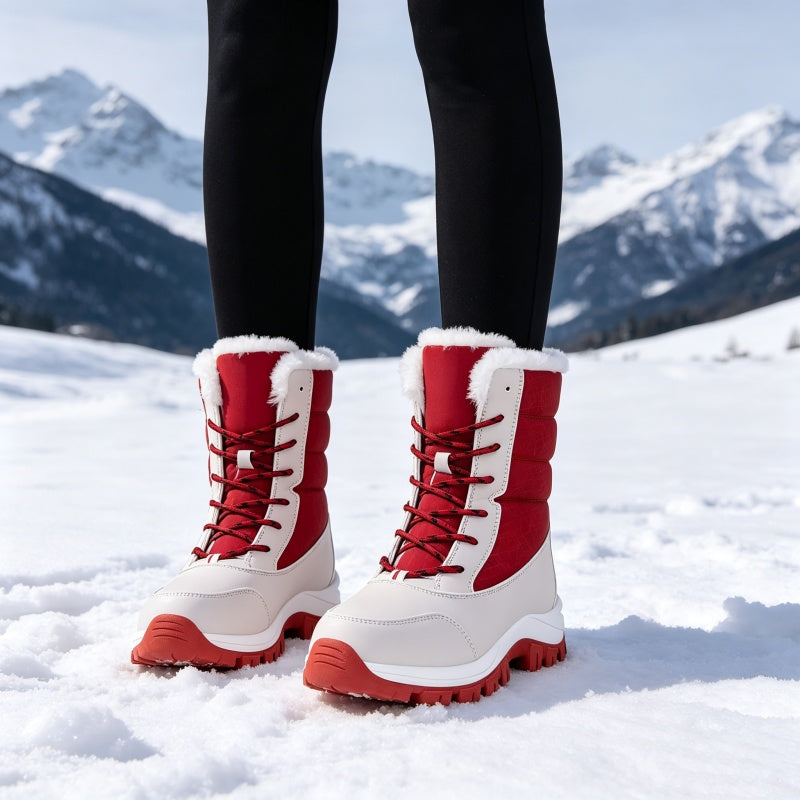 ⏰ Seasonal changeover sale: 50% off – quality at half the price! ✨Women's Waterproof Plush-Lined Mid-Calf Snow Boots