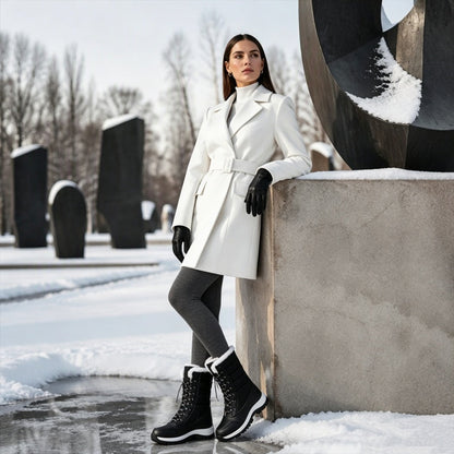 ⏰ Seasonal changeover sale: 50% off – quality at half the price! ✨Women's Waterproof Plush-Lined Mid-Calf Snow Boots