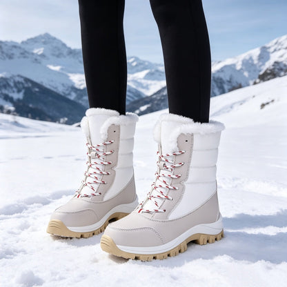 ⏰ Seasonal changeover sale: 50% off – quality at half the price! ✨Women's Waterproof Plush-Lined Mid-Calf Snow Boots