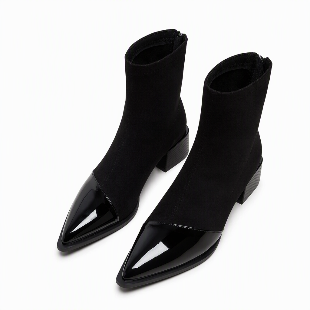 🍂Women's French Style Pointed Toe Ankle Boots Slim Fit Elegant Short Boots for Spring and Autumn