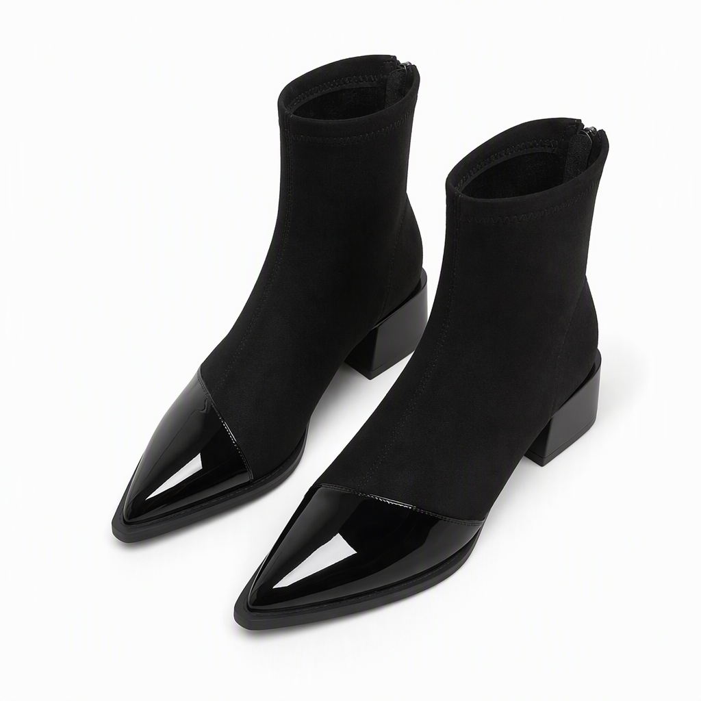 🍂Women's French Style Pointed Toe Ankle Boots Slim Fit Elegant Short Boots for Spring and Autumn
