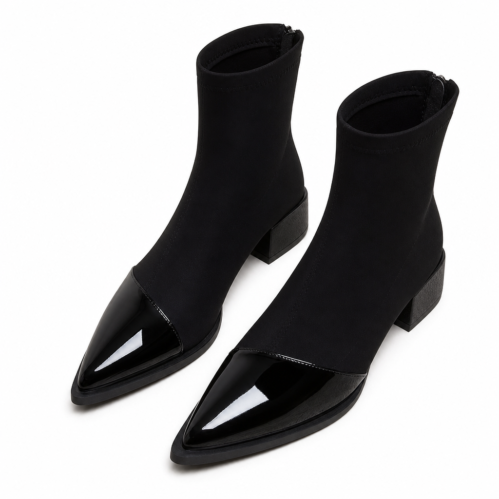 🍂Women's French Style Pointed Toe Ankle Boots Slim Fit Elegant Short Boots for Spring and Autumn