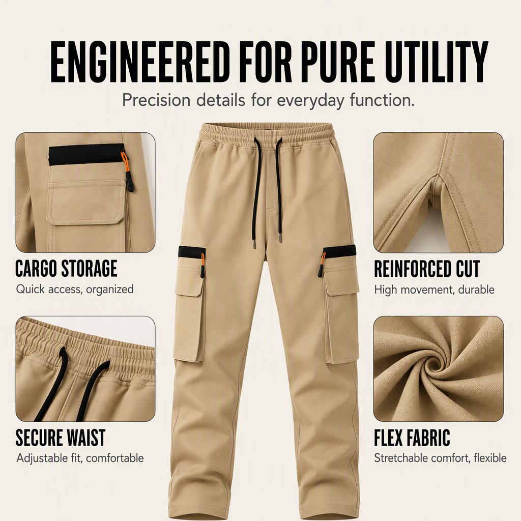 ⏰ Last Day of the Sale – 50% OFF ✨Men's Casual Multi-Pocket Cargo Pants
