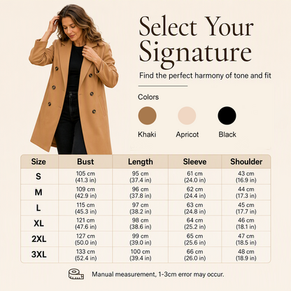 ⏰ Seasonal changeover sale: 50% off – quality at half the price! ✨Women's Double Breasted Wool Blend Coat