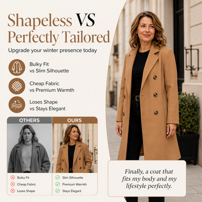 ⏰ Seasonal changeover sale: 50% off – quality at half the price! ✨Women's Double Breasted Wool Blend Coat