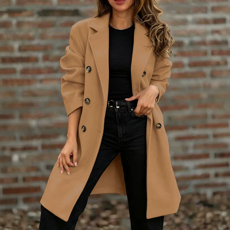 ⏰ Seasonal changeover sale: 50% off – quality at half the price! ✨Women's Double Breasted Wool Blend Coat