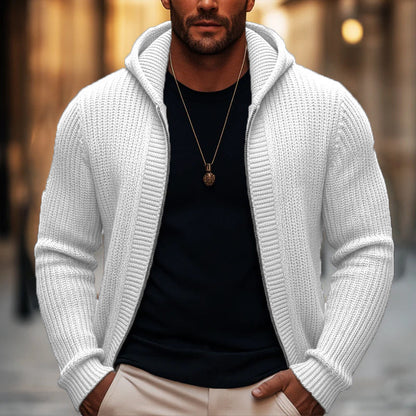 🎉The Lowest Price But The Best Quality!🔥Men's Casual Zip-Up Hooded Knit Sweater