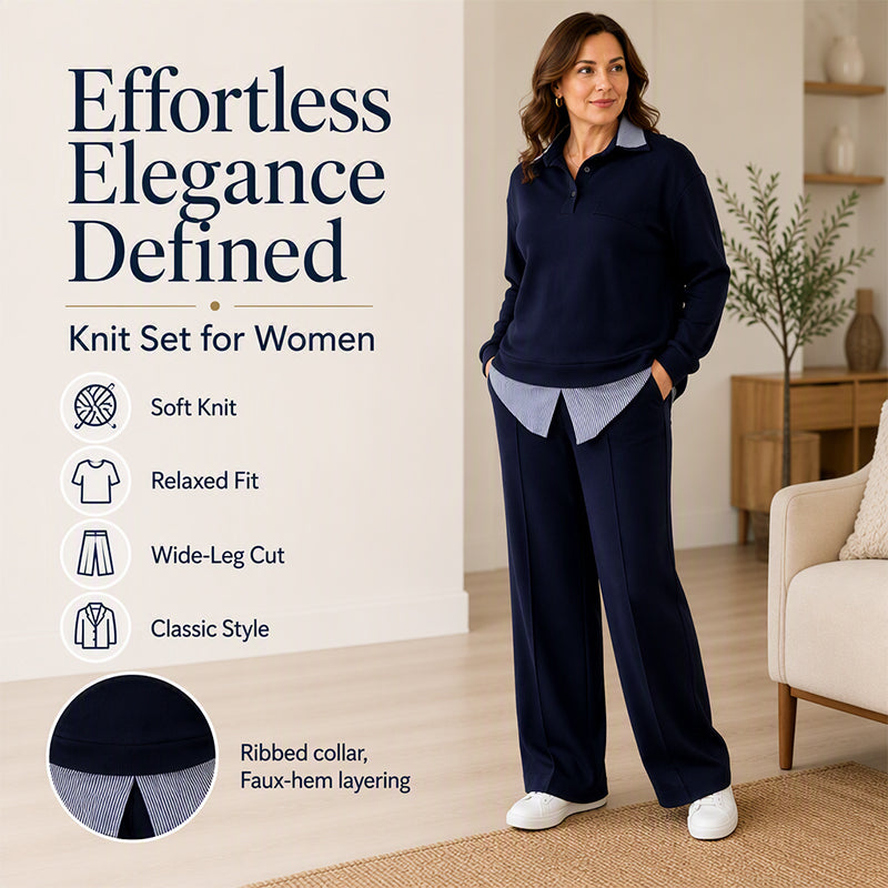 ⏰ Last Day of the Sale – 50% OFF ✨Women's Fake Two Piece Sweatshirt & Pants Set