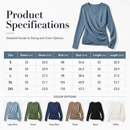 ⏰ Seasonal changeover sale: 50% off – quality at half the price! ✨Women's Crossover V-Neck Knit Sweater