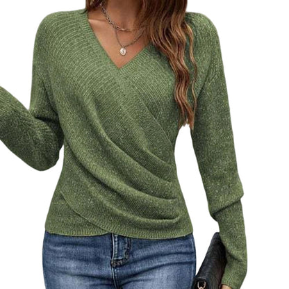 ⏰ Seasonal changeover sale: 50% off – quality at half the price! ✨Women's Crossover V-Neck Knit Sweater
