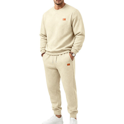 Men's Casual Textured Jacquard Sports Set