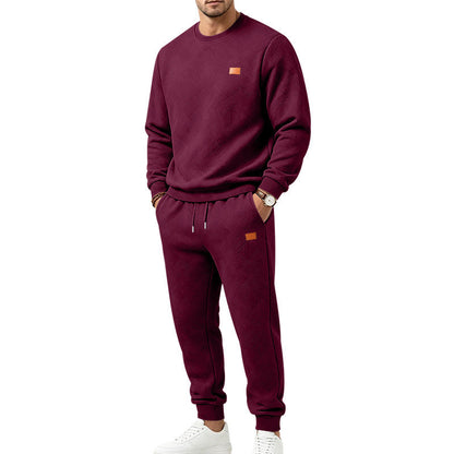 Men's Casual Textured Jacquard Sports Set