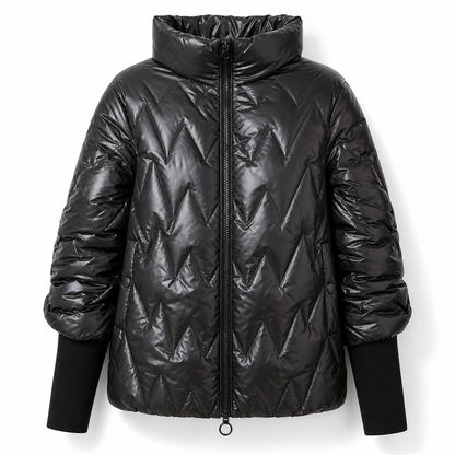 Women's Loose Fit Hooded Patchwork Cotton Long Sleeve Autumn Winter Coat