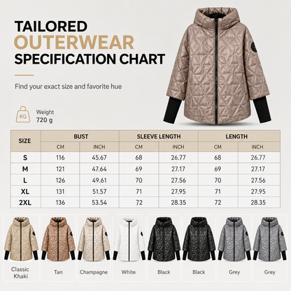 Women's Loose Fit Hooded Patchwork Cotton Long Sleeve Autumn Winter Coat