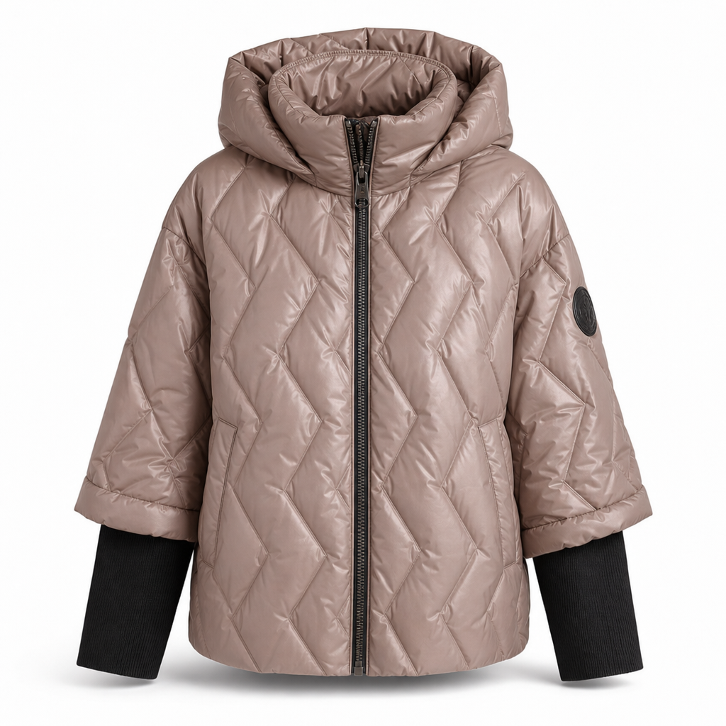 Women's Loose Fit Hooded Patchwork Cotton Long Sleeve Autumn Winter Coat