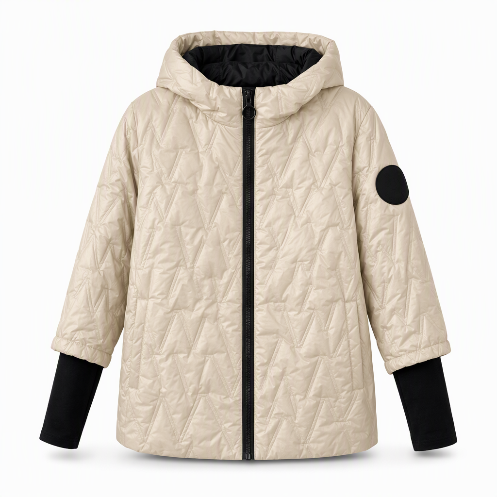 Women's Loose Fit Hooded Patchwork Cotton Long Sleeve Autumn Winter Coat