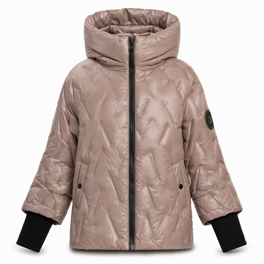 Women's Loose Fit Hooded Patchwork Cotton Long Sleeve Autumn Winter Coat