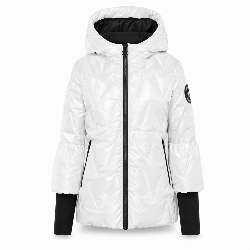 Women's Loose Fit Hooded Patchwork Cotton Long Sleeve Autumn Winter Coat
