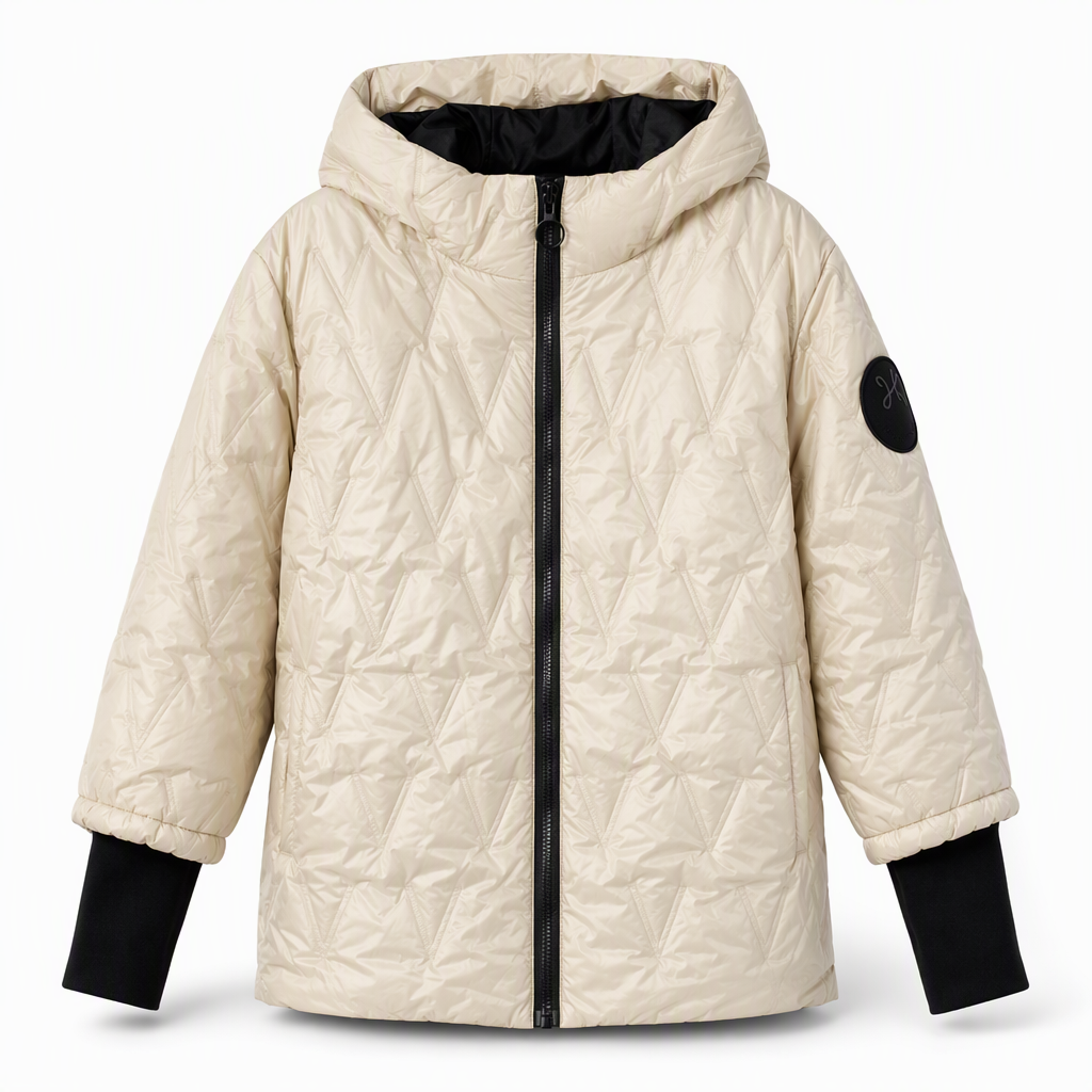 Women's Loose Fit Hooded Patchwork Cotton Long Sleeve Autumn Winter Coat