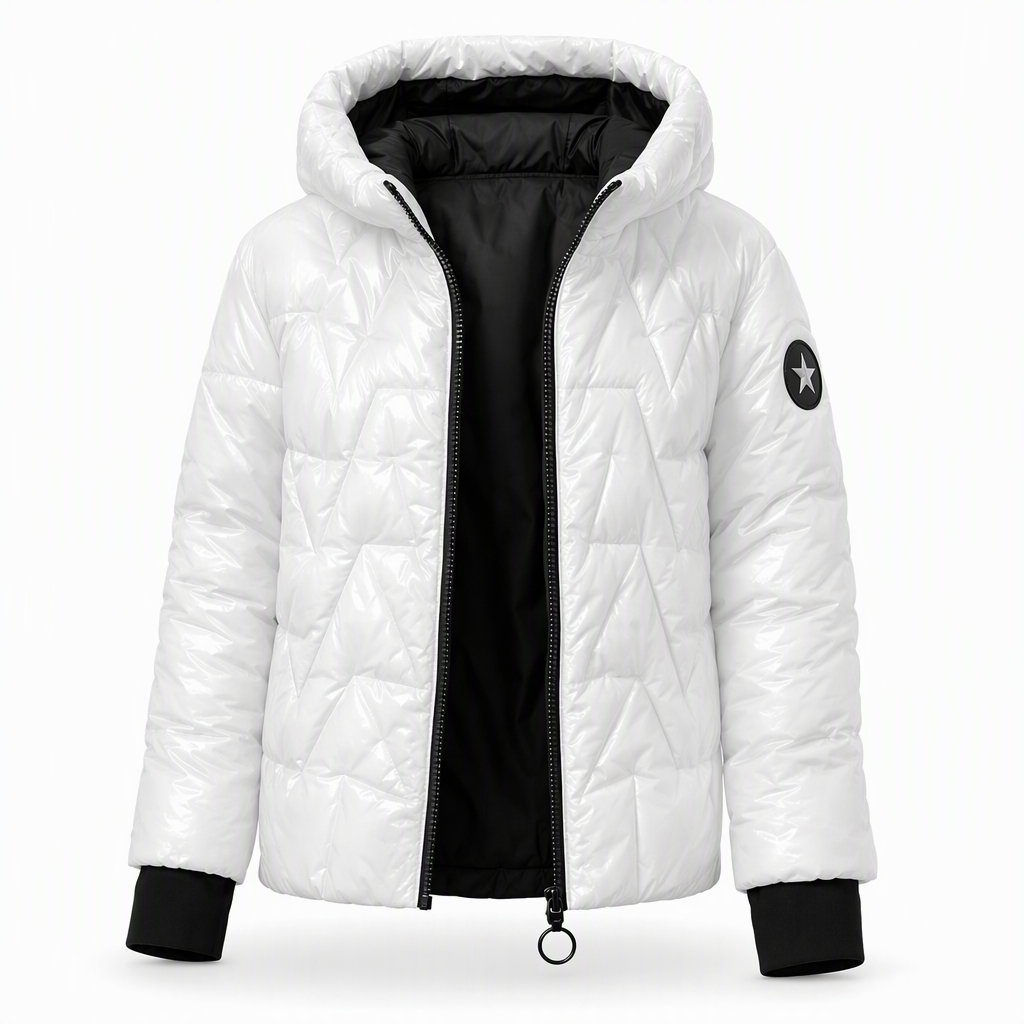 Women's Loose Fit Hooded Patchwork Cotton Long Sleeve Autumn Winter Coat